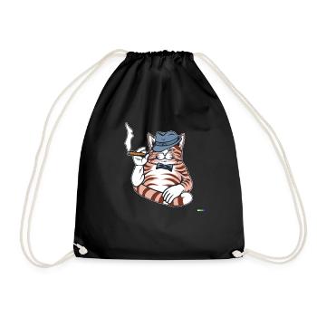 Katzen Katze Katzenshirt Katze Geschenkidee kitten - Turnbeutel - Schwarz - Vorne