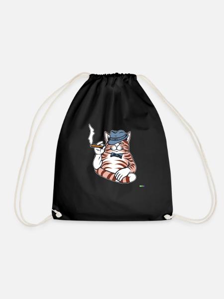 Katzen Katze Katzenshirt Katze Geschenkidee kitten - Turnbeutel - Schwarz