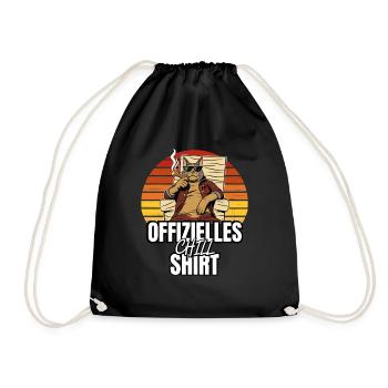 Katzen Katze Katzenshirt Katze Geschenkidee kitten - Turnbeutel - Schwarz - Vorne