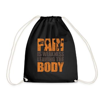 Bodybuilder Kraftsport Fitness Motiv - Turnbeutel - Schwarz - Vorne