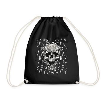 Vikings Nordic Rune Vikings Valhalla Vikings - Drawstring Bag - black - Front