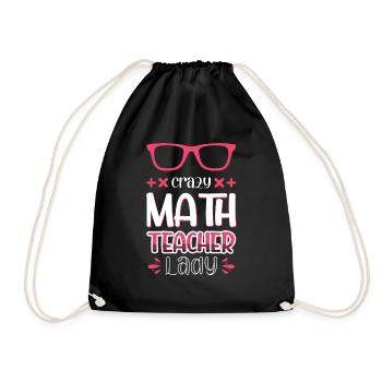 Verrückte Mathelehrerin Dame - Turnbeutel - Schwarz - Vorne