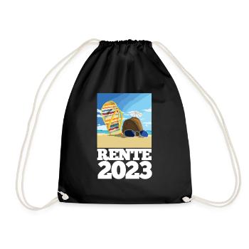 Pension 2023 Beach Pixel Coconut Cocktail - Drawstring Bag - black - Front