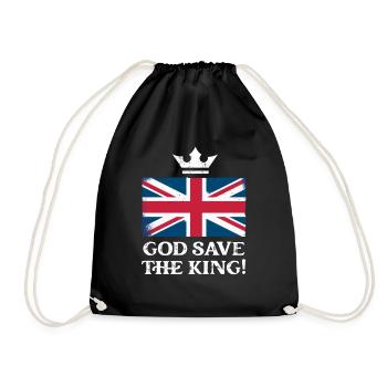 God Save the King Charles III Krönung 2023 - Turnbeutel - Schwarz - Vorne