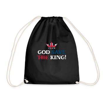 God Save The King Charles 2023 Krönung - Turnbeutel - Schwarz - Vorne