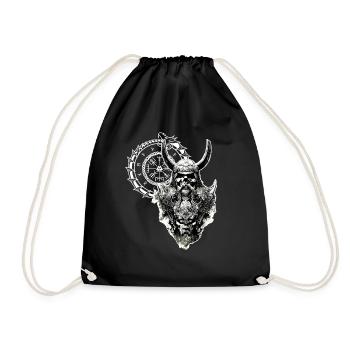 Vikings Nordic Rune Vikings Valhalla Vikings - Drawstring Bag - black - Front