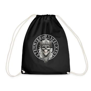 Vikings Nordic Rune Vikings Valhalla Vikings - Drawstring Bag - black - Front