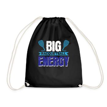 Big Racquetball Energy - Drawstring Bag - black - Front