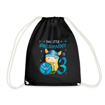 Schildmaid - Anniversaire 3 ans Nordic Vikings - Sac de sport léger - noir - Devant