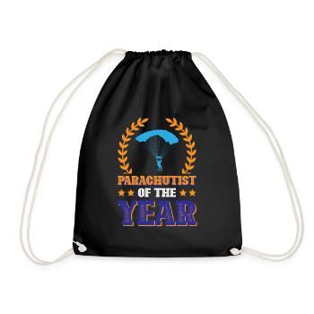 Parachutist Of The Year - Drawstring Bag - black - Front