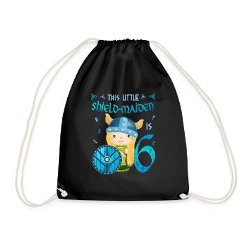 Schildmaid - Anniversaire 6 ans Nordic Vikings - Sac de sport léger - noir - Devant