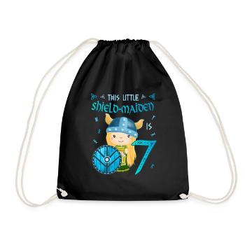 Schildmaid - Anniversaire 7 ans Nordic Vikings - Sac de sport léger - noir - Devant