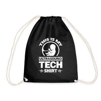 Das ist mein Ultraschall-Tech-Shirt - Turnbeutel - Schwarz - Vorne