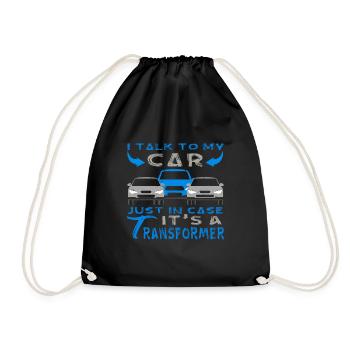 Tuning Spruch für Motorsport / Auto Fans - Turnbeutel - Schwarz - Vorne