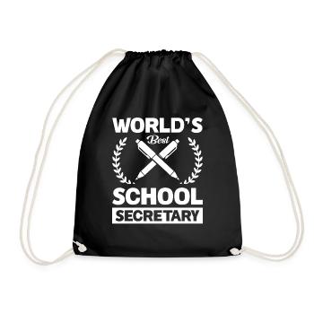 Die beste Schulsekretärin der Welt - Turnbeutel - Schwarz - Vorne