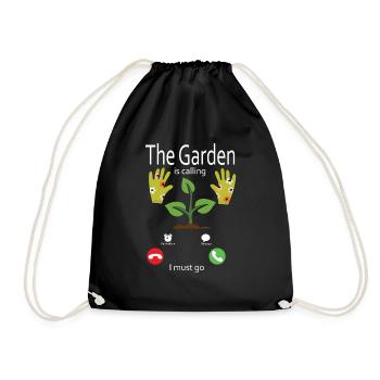 Garten Motiv Gärtner & Gärtnerin Spruch - Turnbeutel - Schwarz - Vorne