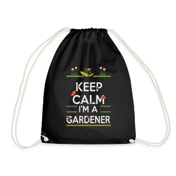 Garten Motiv Gärtner & Gärtnerin Spruch - Turnbeutel - Schwarz - Vorne