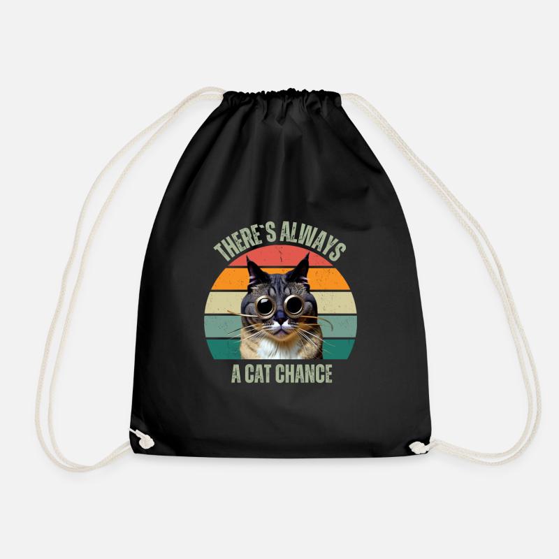 Es gibt eine Chance auf eine Katze - Turnbeutel - Schwarz