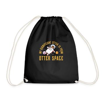 My Significant Otter Funny Otter Space Pun Ein - Turnbeutel - Schwarz - Vorne