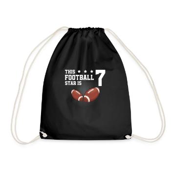 Football Star 7 American Football zum 7. - Turnbeutel - Schwarz - Vorne
