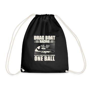 Funny Drag Boat Racing Sports Humor For A - Drawstring Bag - black - Front