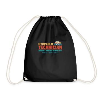 Funny, no one knows what I'm doing until I - Drawstring Bag - black - Front