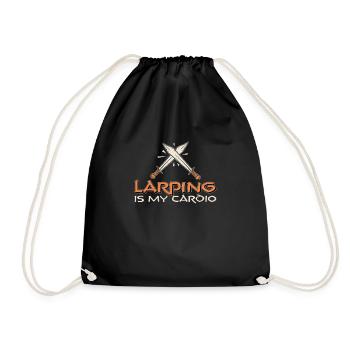 LARPing Is My Cardio Funny Roleplaying Medieval - Turnbeutel - Schwarz - Vorne