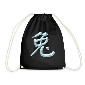 Hase - Tierkreiszeichen - Chinesisch / Metallisch - Turnbeutel - Schwarz - Vorne