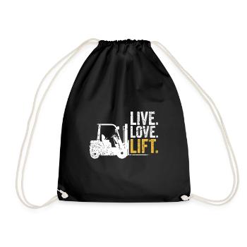 Chariot élévateur - Sac de sport léger - noir - Devant