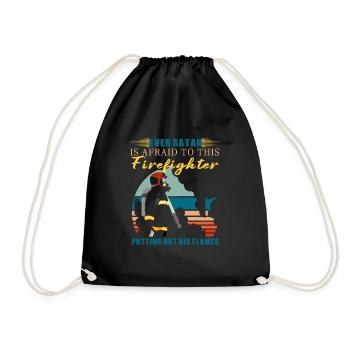 Feuerwehrmann Feuerwehr & Sprüche - Turnbeutel - Schwarz - Vorne