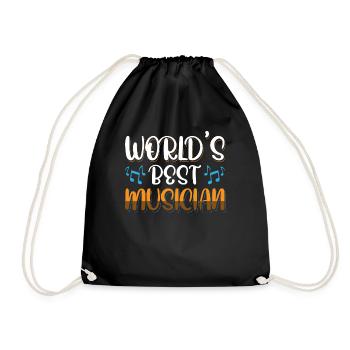 Music Lover World's Best Musician - Drawstring Bag - black - Front