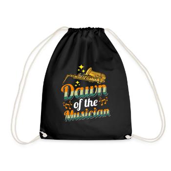 Saxophone Dawn of the Musician - Drawstring Bag - black - Front