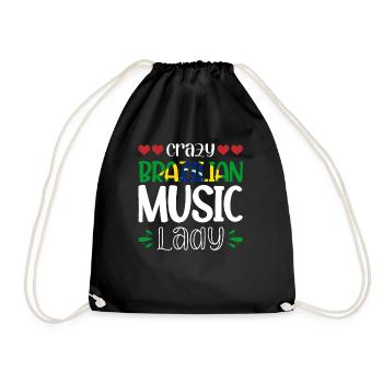 Crazy Brazilian music Lady - Drawstring Bag - black - Front