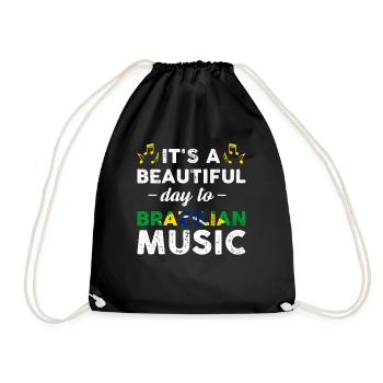 It's A Beautiful Day To Brazilian music - Drawstring Bag - black - Front