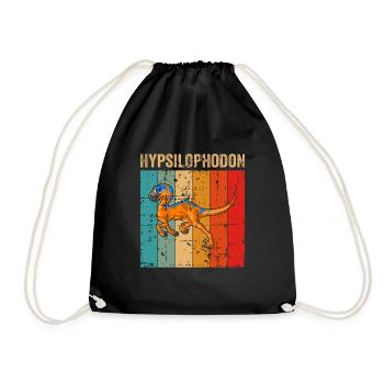Hypsilophodon Dinosaurier Kinder Dino Geschenk - Turnbeutel - Schwarz - Vorne