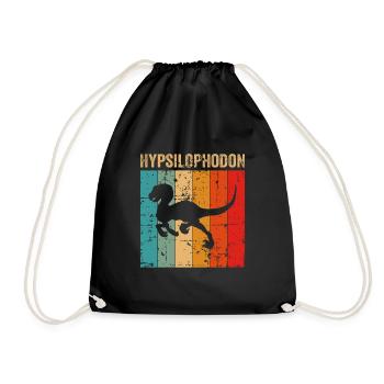Hypsilophodon Dinosaur Children Dino Gift - Drawstring Bag - black - Front