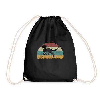 Hypsilophodon Dinosaure Enfants Dino Cadeau - Sac de sport léger - noir - Devant