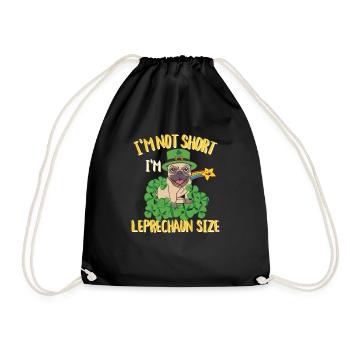 Je ne suis pas court Je suis Leprechaun Taille Carlin de Patrick - Sac de sport léger - noir - Devant