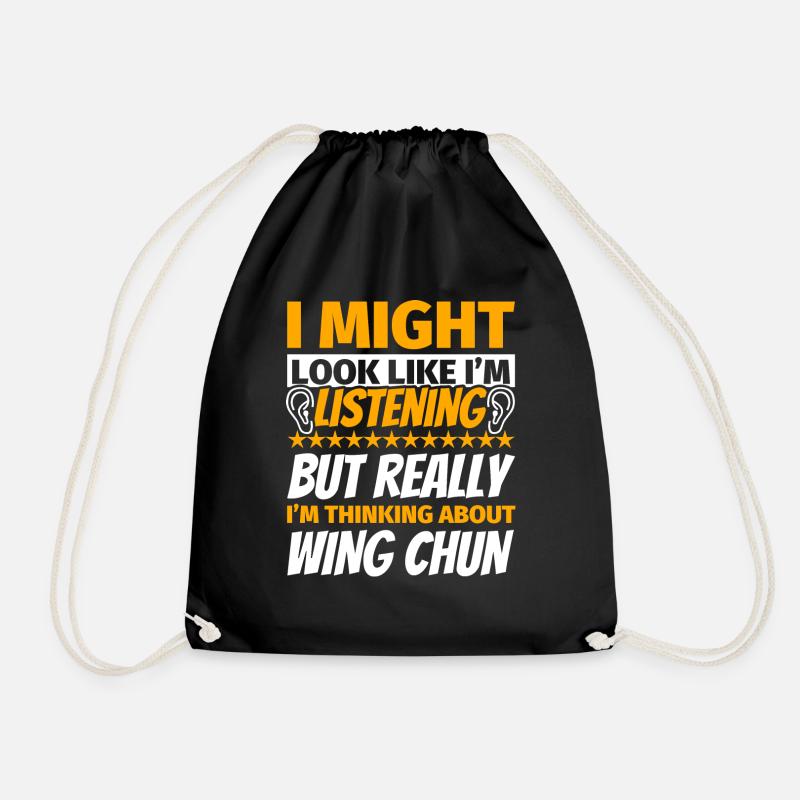 Wing Chun lustiges Geschenk - Turnbeutel - Schwarz