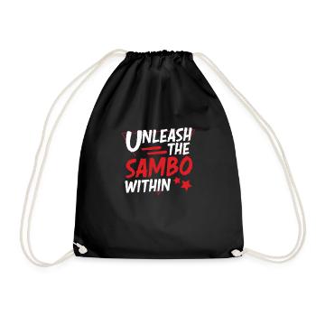 Awesome Unleash The Sambo Within For Russian Sambo - Turnbeutel - Schwarz - Vorne