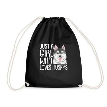 Husky Dog Dog Propriétaire de chien - Sac de sport léger - noir - Devant