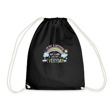 Thérapeute pour enfants Super-héros Fier ergothérapeute - Sac de sport léger - noir - Devant