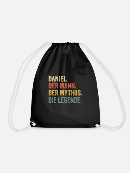Daniel Mann Mythos Legende Vorname Name - Turnbeutel - Schwarz