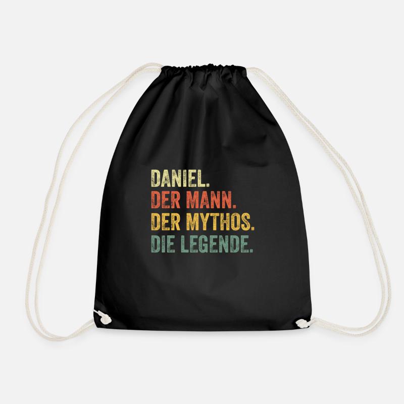 Daniel Mann Mythos Legende Vorname Name - Turnbeutel - Schwarz