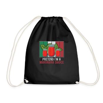Pretend I'm A Retro Italian Tomato Marinara Sauce - Drawstring Bag - black - Front
