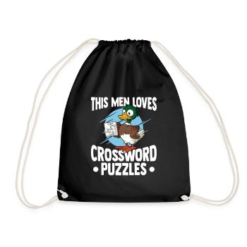 Résoudre des mots croisés - Sac de sport léger - noir - Devant