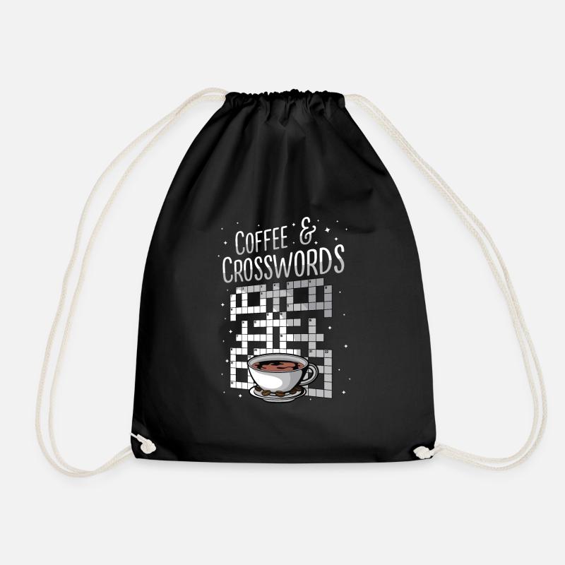 Solve crossword puzzles - Drawstring Bag - black