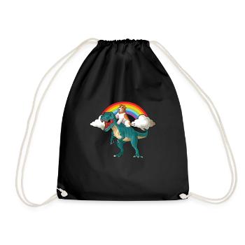 Drahthaar Foxterrier Hund - Turnbeutel - Schwarz - Vorne