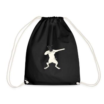 Smoothhair Fox Terrier Dog - Drawstring Bag - black - Front