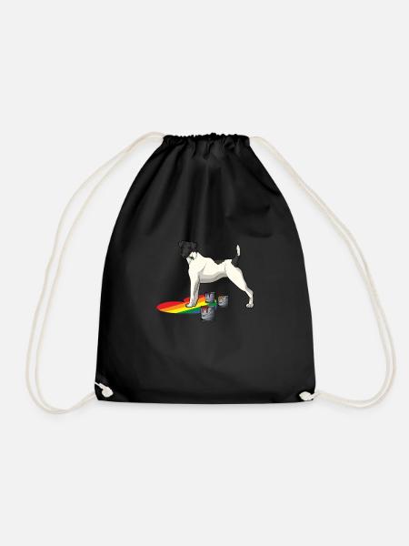 Glatthaar Foxterrier Hund - Turnbeutel - Schwarz